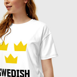 Футболка оверсайз женская Swedish Hockey, цвет: белый — фото 2