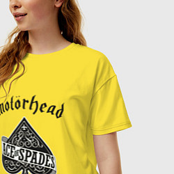 Футболка оверсайз женская Motorhead: Ace of spades, цвет: желтый — фото 2