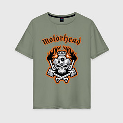 Футболка оверсайз женская Motorhead, цвет: авокадо