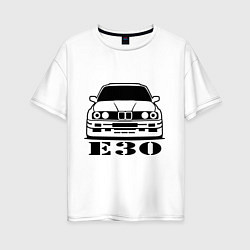 Футболка оверсайз женская E30, цвет: белый