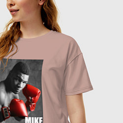 Футболка оверсайз женская Mike Tyson, цвет: пыльно-розовый — фото 2