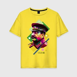 Женская футболка оверсайз Stalin Art
