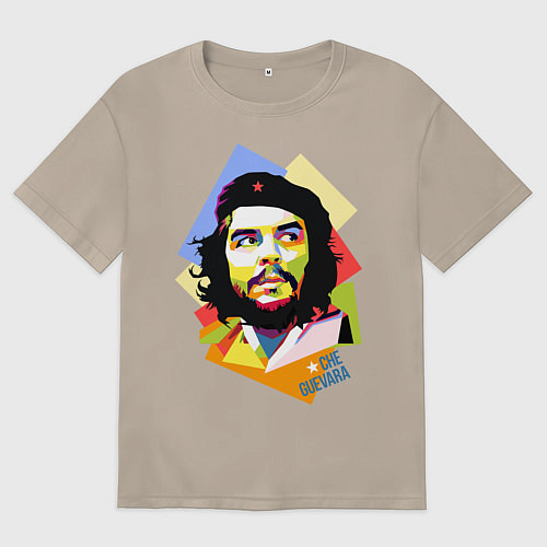 Женская футболка оверсайз Che Guevara Art / Миндальный – фото 1