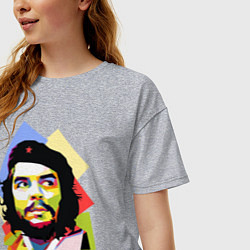 Футболка оверсайз женская Che Guevara Art, цвет: меланж — фото 2