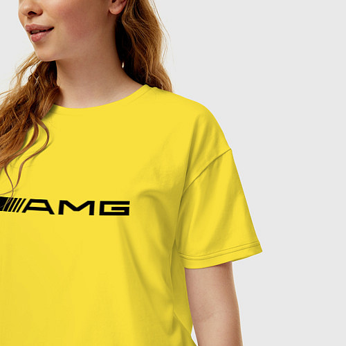 Женская футболка оверсайз AMG / Желтый – фото 3
