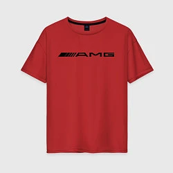 Футболка оверсайз женская AMG, цвет: красный