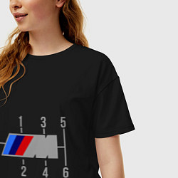 Футболка оверсайз женская BMW, цвет: черный — фото 2