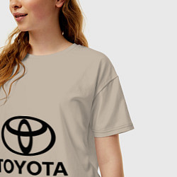 Футболка оверсайз женская Toyota Logo, цвет: миндальный — фото 2