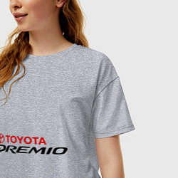 Футболка оверсайз женская Toyota Premio, цвет: меланж — фото 2
