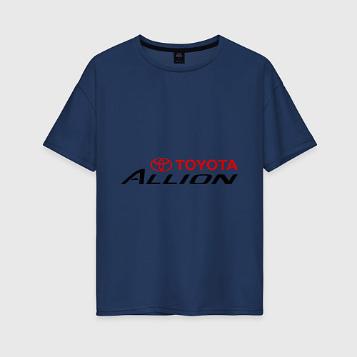 Женская футболка оверсайз Toyota Allion / Тёмно-синий – фото 1
