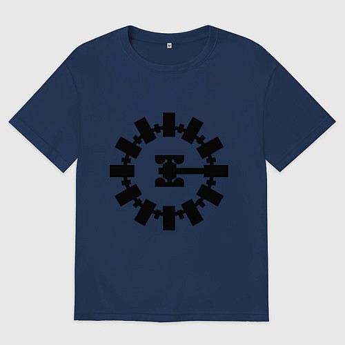 Женская футболка оверсайз Interstellar endurance / Тёмно-синий – фото 1