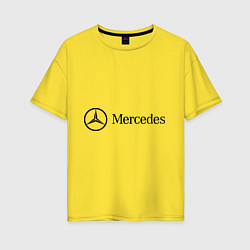 Футболка оверсайз женская Mercedes Logo, цвет: желтый