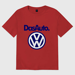 Футболка оверсайз женская Volkswagen Das Auto, цвет: красный