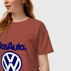 Футболка оверсайз женская Volkswagen Das Auto, цвет: кирпичный — фото 2