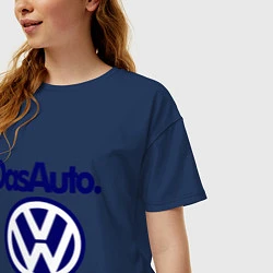 Футболка оверсайз женская Volkswagen Das Auto, цвет: тёмно-синий — фото 2