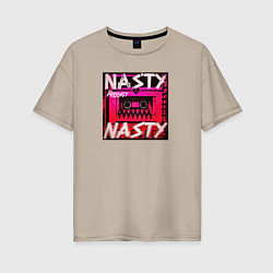 Футболка оверсайз женская The Prodigy: Nasty, цвет: миндальный
