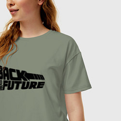 Футболка оверсайз женская Back to the future, цвет: авокадо — фото 2