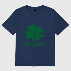 Футболка оверсайз женская Get lucky, цвет: тёмно-синий