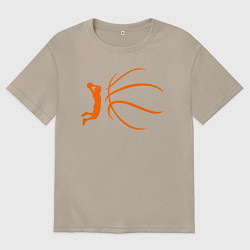 Женская футболка оверсайз Баскетбол - это моя жизнь