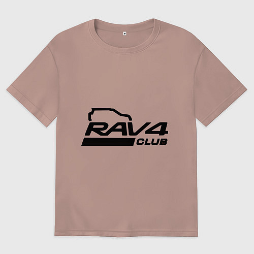Женская футболка оверсайз RAV4 / Пыльно-розовый – фото 1