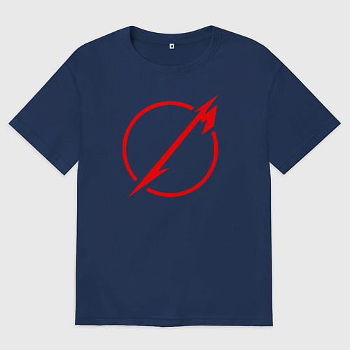 Женская футболка оверсайз Metallica: Through The Never / Тёмно-синий – фото 1