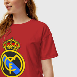 Футболка оверсайз женская Real Madrid, цвет: красный — фото 2