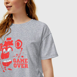 Футболка оверсайз женская Freddy Game Over, цвет: меланж — фото 2