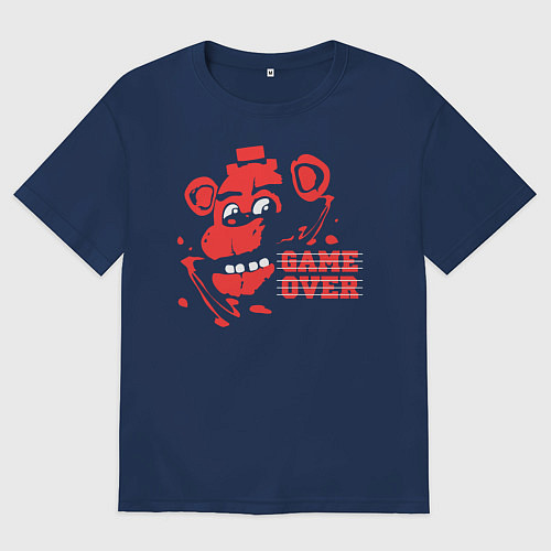Женская футболка оверсайз Freddy Game Over / Тёмно-синий – фото 1