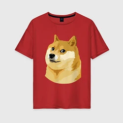 Женская футболка оверсайз Doge