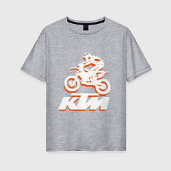 Женская футболка оверсайз KTM белый