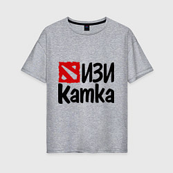 Футболка оверсайз женская Изи катка, цвет: меланж
