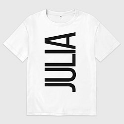 Футболка оверсайз женская Юля, цвет: белый