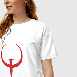 Футболка оверсайз женская Quake, цвет: белый — фото 2