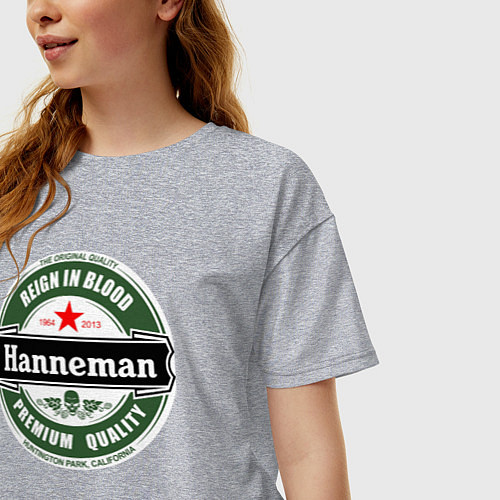 Женская футболка оверсайз Hanneman / Меланж – фото 3