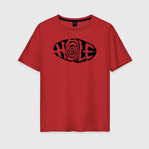 Женская футболка оверсайз Cobain Hole / Красный – фото 1