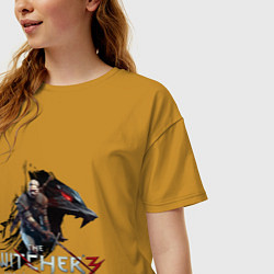 Футболка оверсайз женская The Witcher 3, цвет: горчичный — фото 2
