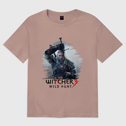 Футболка оверсайз женская The Witcher 3, цвет: пыльно-розовый