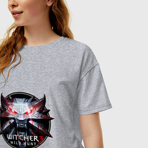 Женская футболка оверсайз The Witcher 3 / Меланж – фото 3