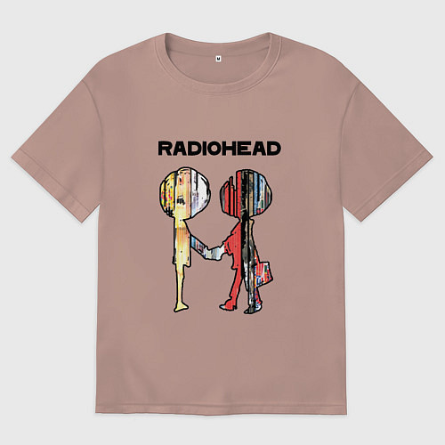 Женская футболка оверсайз Radiohead Peoples / Пыльно-розовый – фото 1