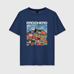 Футболка оверсайз женская Radiohead, цвет: тёмно-синий