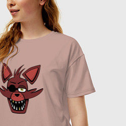 Футболка оверсайз женская Foxy FNAF, цвет: пыльно-розовый — фото 2