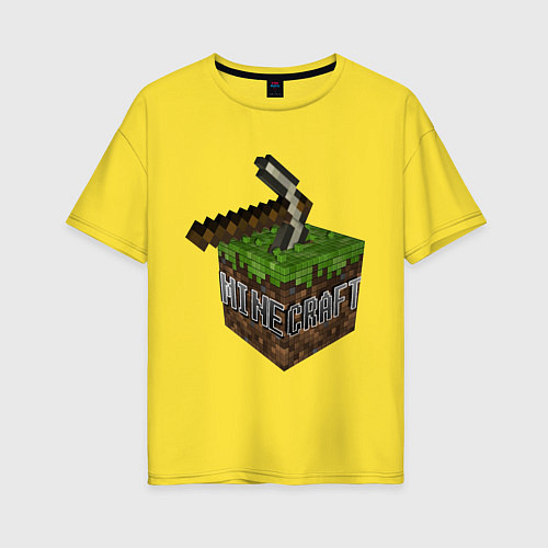 Женская футболка оверсайз Minecraft Grabber / Желтый – фото 1