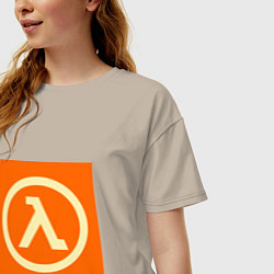 Футболка оверсайз женская Half-Life, цвет: миндальный — фото 2