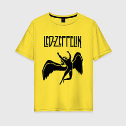 Женская футболка оверсайз Led Zeppelin Swan