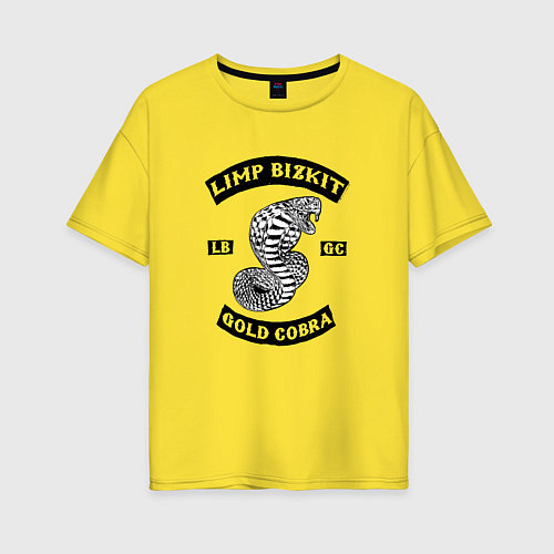 Женская футболка оверсайз Limp Bizkit: Gold Cobra / Желтый – фото 1