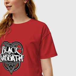 Футболка оверсайз женская Black Sabbath, цвет: красный — фото 2