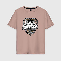 Футболка оверсайз женская Black Sabbath, цвет: пыльно-розовый
