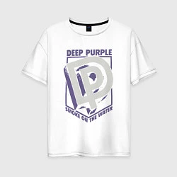 Футболка оверсайз женская Deep Purple: Smoke on the water, цвет: белый