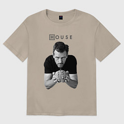Футболка оверсайз женская House Brain, цвет: миндальный