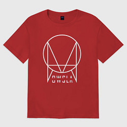 Футболка оверсайз женская OWSLA, цвет: красный